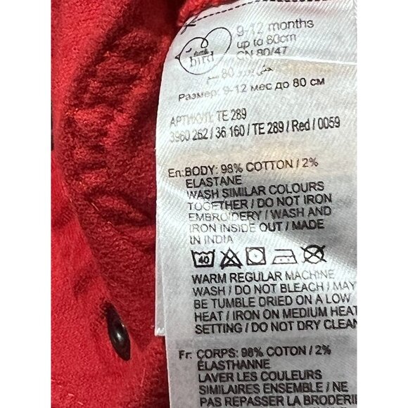 Little Bird By Jools Red Corduroy Skirt 9/12 months - Picture 5 of 6